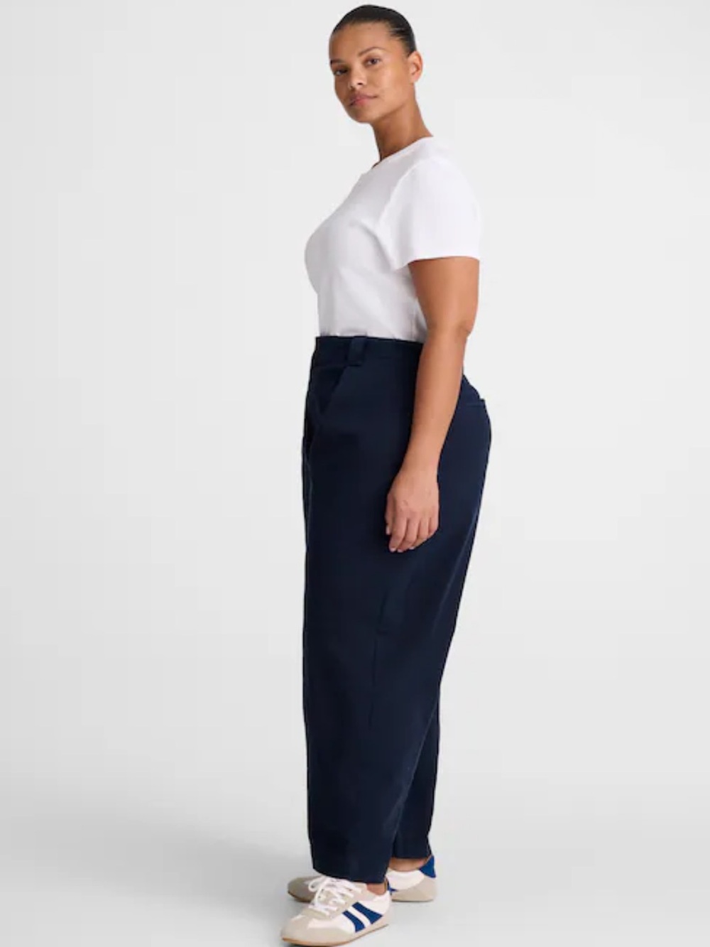 Madewell The Plus Barrel-Leg Chino Pant - Classic NavyComfort Stretch